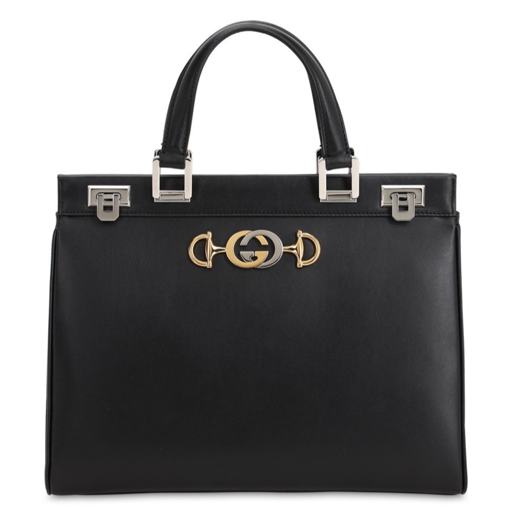 GUCCI Zumi Leather Medium Top Handle Bag In Black
$3980